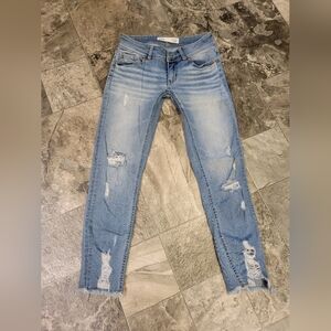 BKE Light Blue Distressed Skinny Jeans